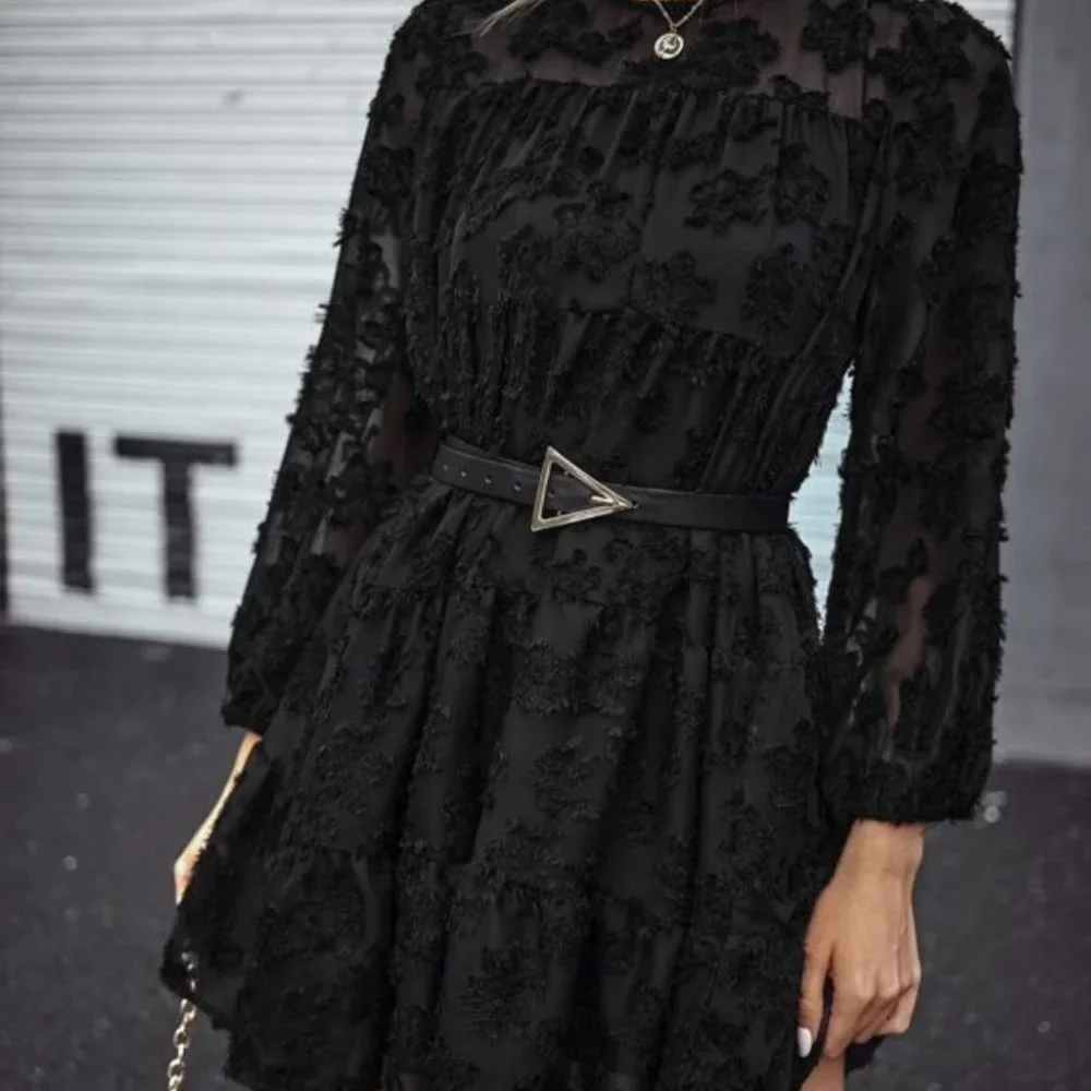 Classic Long Sleeved Mini Dress - Picture 4 of 8